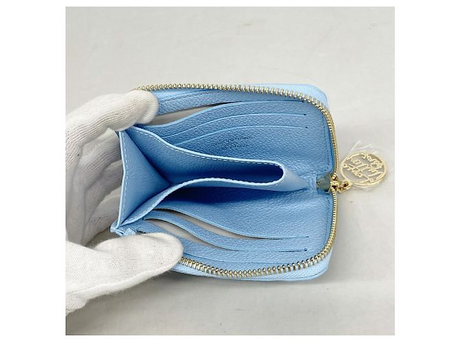 Portafoglio Compatto Louis Vuitton Monogram Empreinte Blu - vista 3