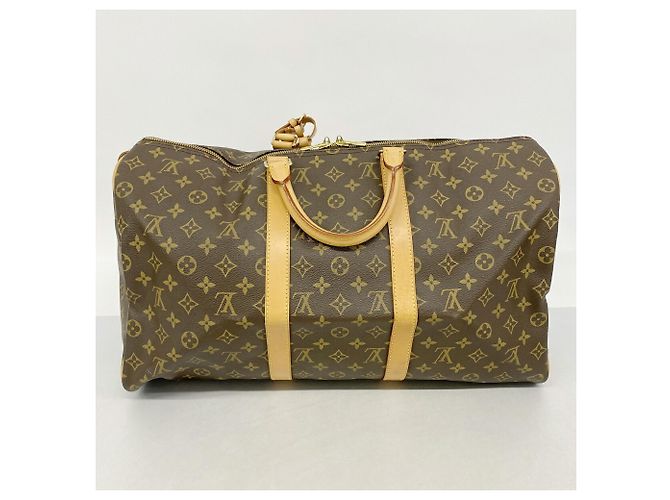 Louis Vuitton Boston Monogram Keepall 50 Castaño - vista 10