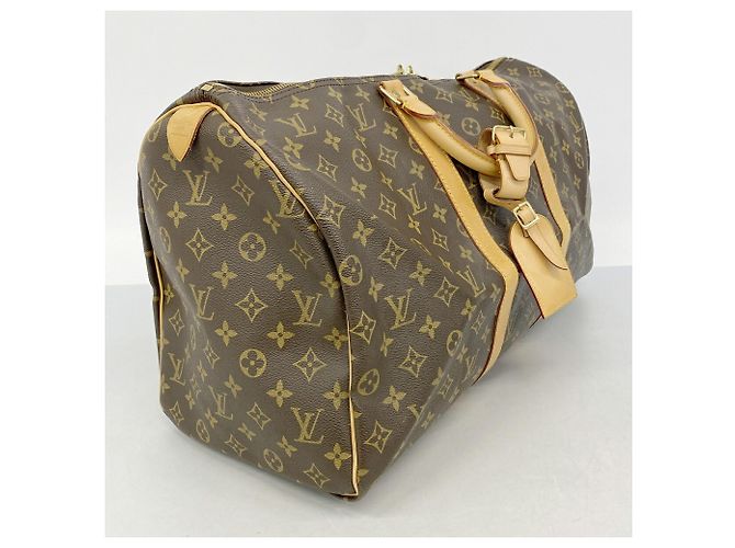 Louis Vuitton Boston Monogram Keepall 50 Castaño - vista 2