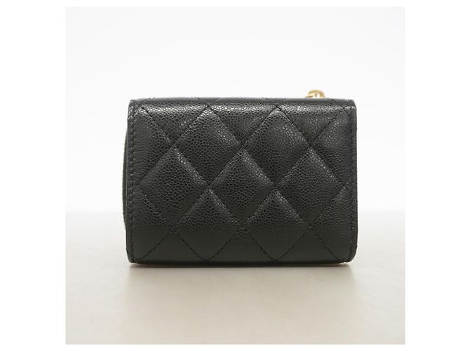 Cartera tri-fold Chanel Matelassé Negro - vista 7