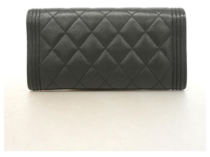 Portafoglio lungo Chanel Boy in nero - vista 7