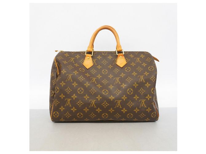 Bolso Louis Vuitton Monogram Speedy 35 Castaño - vista 12