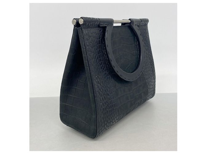 Borsa in pelle Gancini Salvatore Ferragamo Nero - vista 2