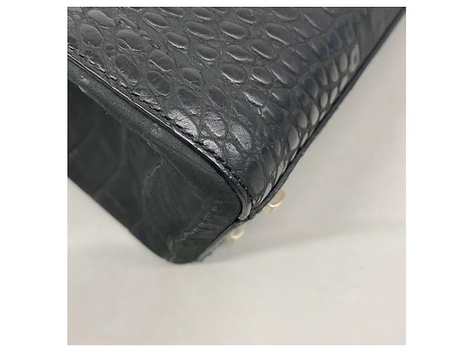 Borsa in pelle Gancini Salvatore Ferragamo Nero - vista 7