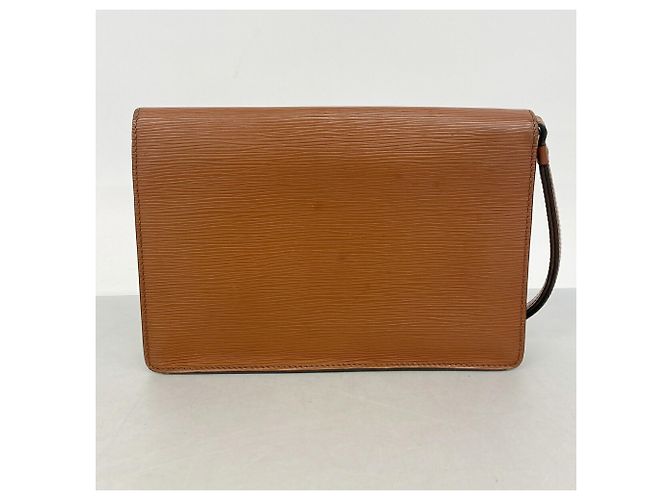 Louis Vuitton Epi Pochette Sellier Dragonne Clutch Bag Marrone - vista 11