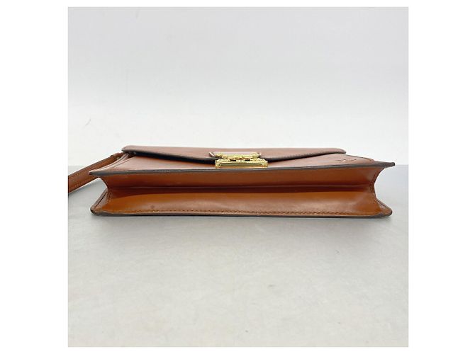 Louis Vuitton Epi Pochette Sellier Dragonne Clutch Bag Marrone - vista 3
