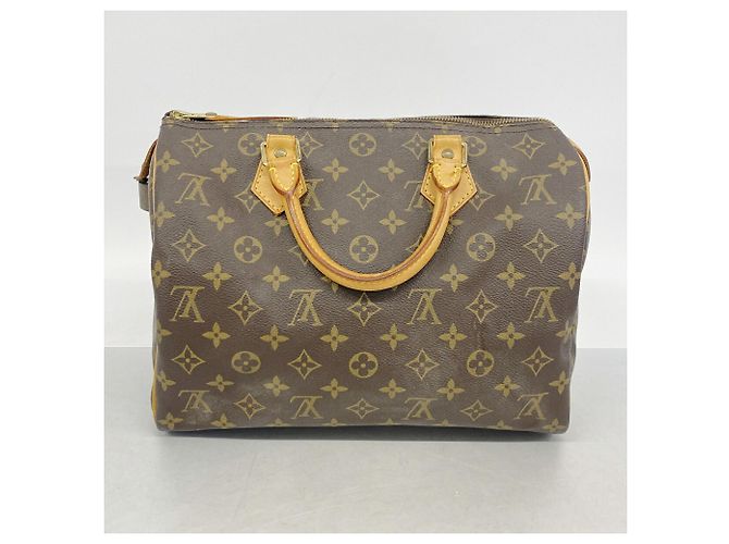 Bolso Louis Vuitton Monogram Speedy 30 Castaño - vista 9