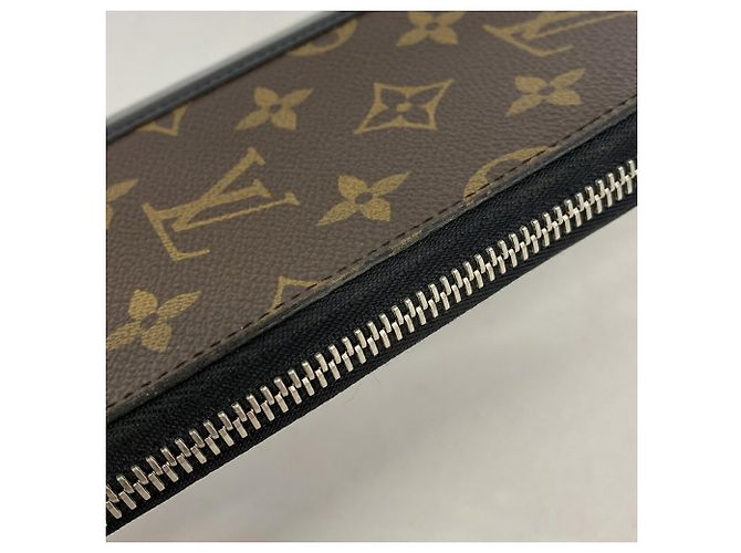 Portafoglio Zippy Louis Vuitton Monogram Macassar Marrone Nero - vista 7