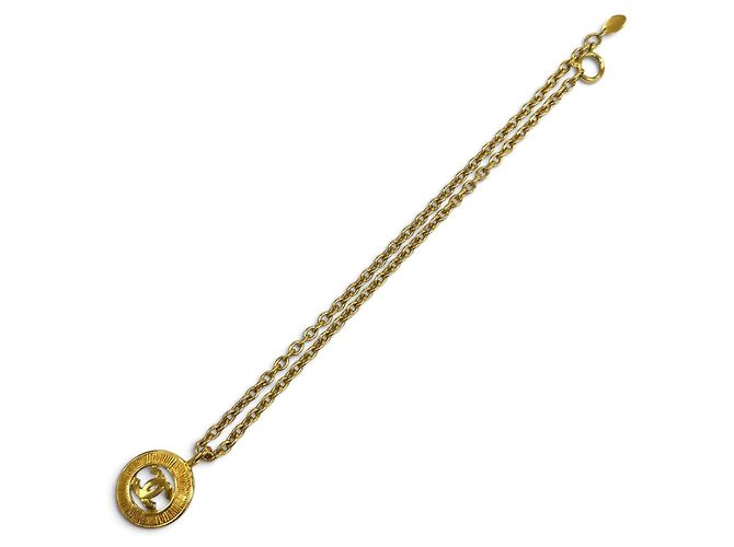 Collana con pendente dorato Vintage Coco Mark di CHANEL D'oro - vista 4