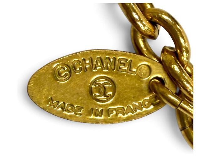 Collana con pendente dorato Vintage Coco Mark di CHANEL D'oro - vista 9