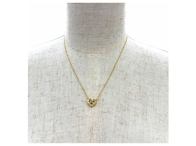 Autre Marque Collana Tiffany & Co. in oro giallo con motivo a cuore in diamanti D'oro - vista 2