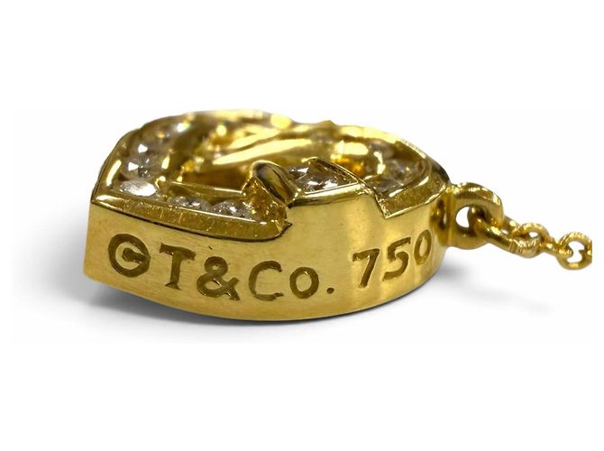 Autre Marque Collana Tiffany & Co. in oro giallo con motivo a cuore in diamanti D'oro - vista 6