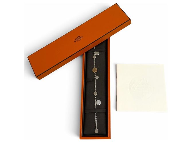 Hermès Bracciale Charm HERMES Ex-Libris Argento D'oro - vista 2