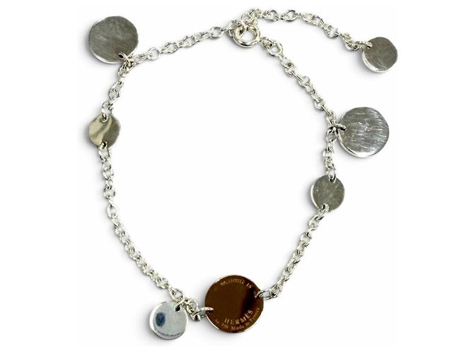Hermès Bracciale Charm HERMES Ex-Libris Argento D'oro - vista 3