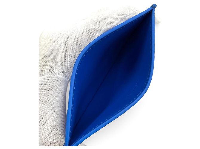 Céline Celine Blue Leather Card Case - view 4