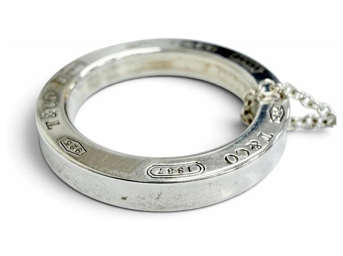 Autre Marque Tiffany & Co. 1837 Circle Anhänger Halskette Silber - Ansicht 6