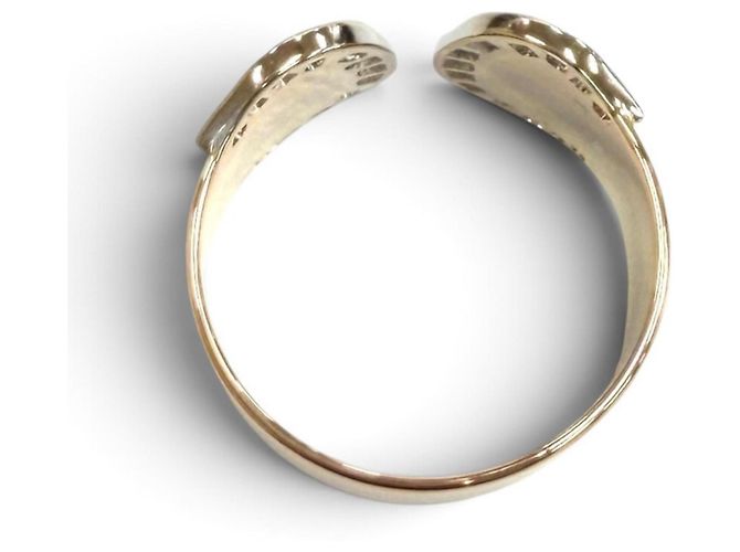 Cartier 750 Diamant Double C Dreifarbiger Ring Golden - Ansicht 4