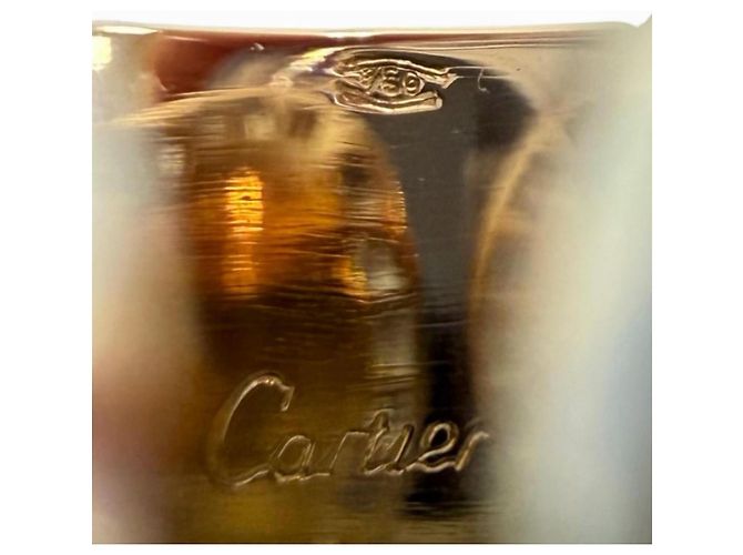 Cartier 750 Diamant Double C Dreifarbiger Ring Golden - Ansicht 5
