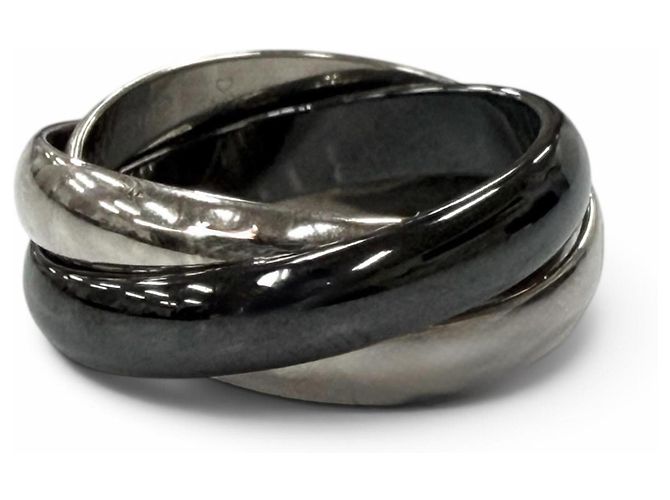 Cartier 750 Trinity Triple Ceramic Band Ring Golden - Ansicht 3