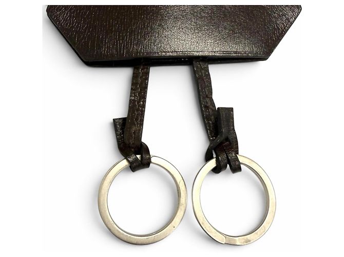 Hermès Colar Clochette Large Hermes Box Calf Margiela Era Castanho escuro - vista 4
