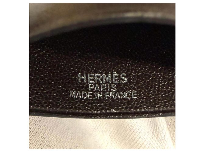 Hermès Colar Clochette Large Hermes Box Calf Margiela Era Castanho escuro - vista 5