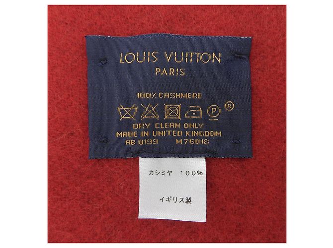 Sciarpa Stole in Cashmere con Frange Louis Vuitton Marrone Rosso - vista 7