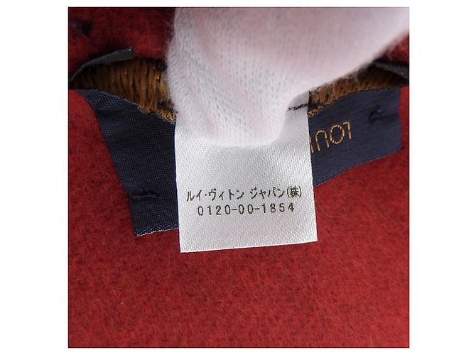 Sciarpa Stole in Cashmere con Frange Louis Vuitton Marrone Rosso - vista 8