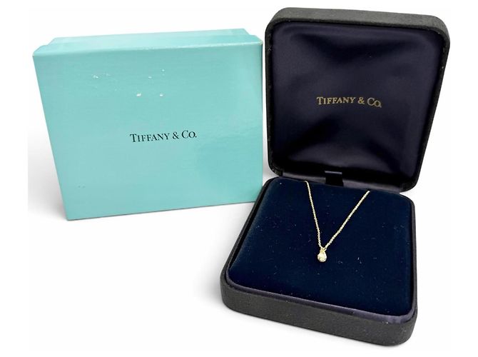 Autre Marque Collar Mini Pave Teardrop Tiffany Elsa Peretti Dorado - vista 2