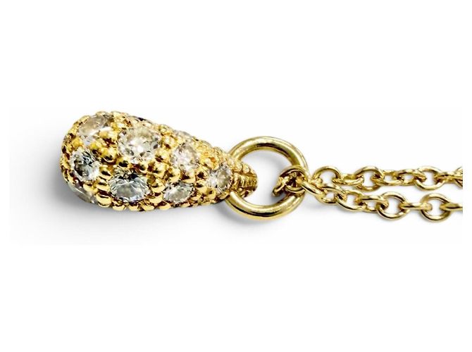 Autre Marque Collar Mini Pave Teardrop Tiffany Elsa Peretti Dorado - vista 6