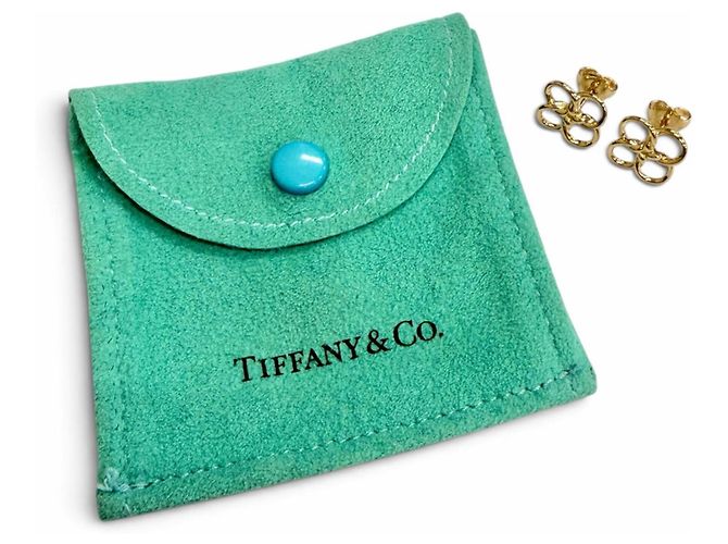 Autre Marque Pendientes de botón Tiffany Quadrofolio en oro amarillo Dorado - vista 2