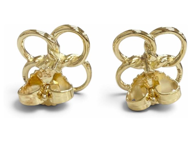 Autre Marque Pendientes de botón Tiffany Quadrofolio en oro amarillo Dorado - vista 3