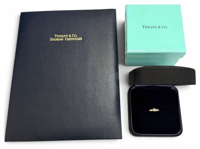 Autre Marque Tiffany & Co. Ring aus Gelbgold und Platin Golden - Ansicht 2