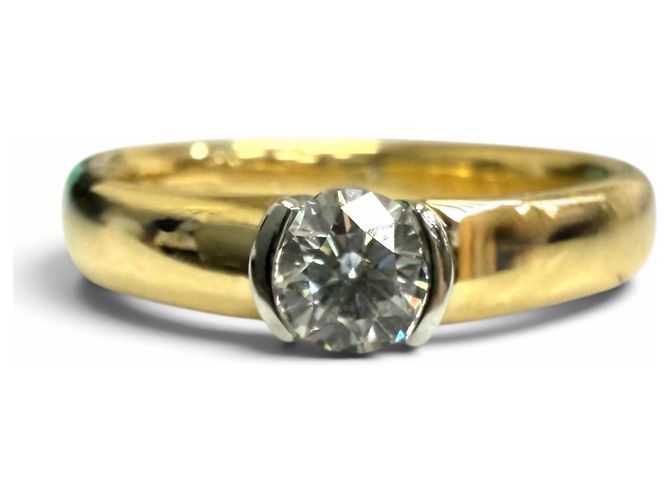 Autre Marque Tiffany & Co. Ring aus Gelbgold und Platin Golden - Ansicht 3
