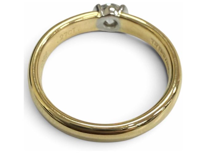 Autre Marque Tiffany & Co. Ring aus Gelbgold und Platin Golden - Ansicht 5