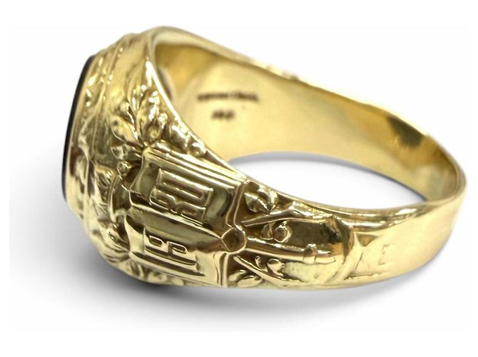 Autre Marque Anello a fascia Tiffany & Co. Vintage 14K Onyx D'oro - vista 2