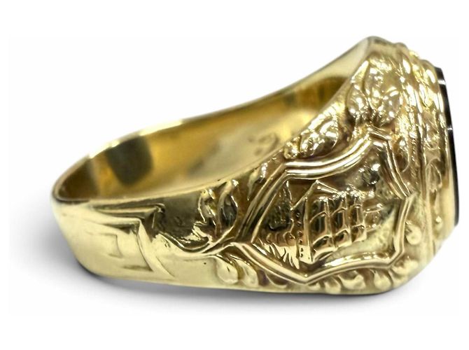 Autre Marque Anello a fascia Tiffany & Co. Vintage 14K Onyx D'oro - vista 3