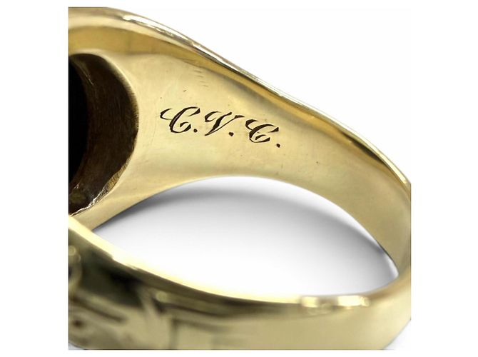 Autre Marque Anello a fascia Tiffany & Co. Vintage 14K Onyx D'oro - vista 7