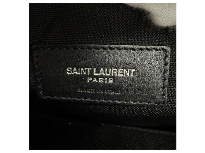Autre Marque Zaino Yves Saint Laurent in tela e pelle nera Nero - vista 10