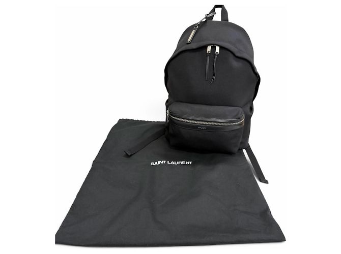 Autre Marque Zaino Yves Saint Laurent in tela e pelle nera Nero - vista 2