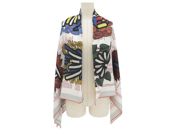 Hermès Hermes Foulard Carre Geant 140 Botanica Grafica Multicolore - vista 3