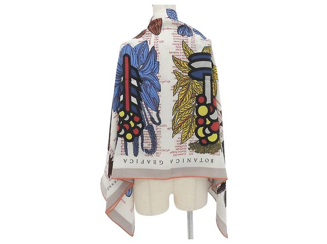 Hermès Hermes Foulard Carre Geant 140 Botanica Grafica Multicolore - vista 4