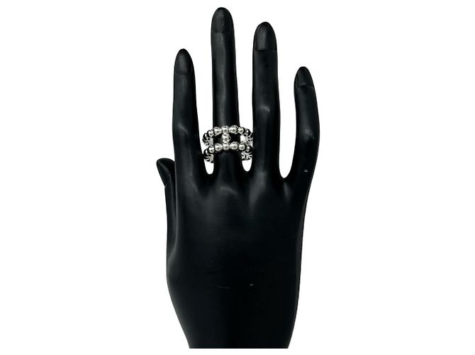 Ring Hermès Anel Hermes Parade Band em Prata 925 - vista 2