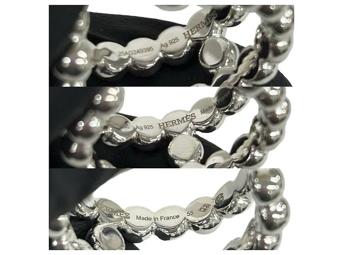 Ring Hermès Anel Hermes Parade Band em Prata 925 - vista 3
