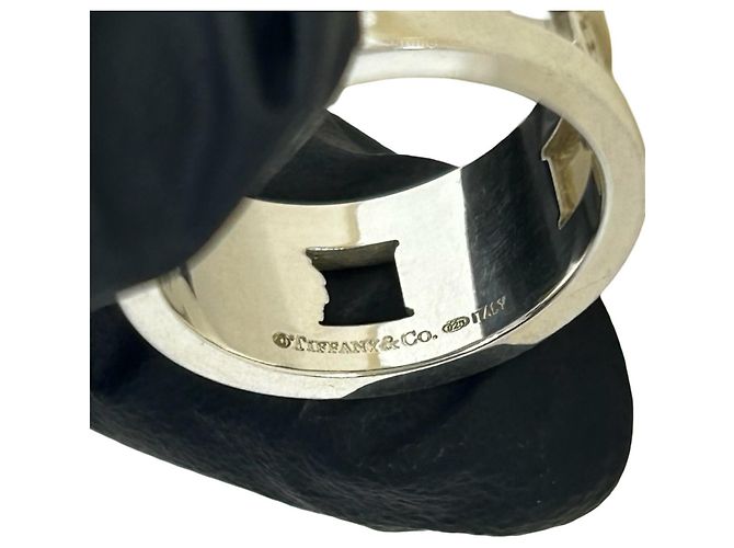 Autre Marque Anello Tiffany Vintage Element Band Argento - vista 3