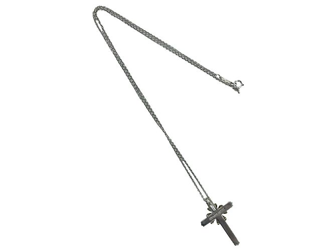 Autre Marque Collana Croce Tiffany Vintage Signature Argento D'oro - vista 6