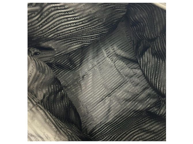 Borsa Boston Prada in nylon Tessuto Pocono e pelle Saffiano Nero - vista 9
