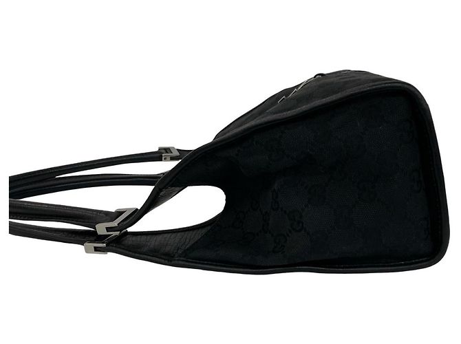 Borsa Gucci Jackie nera in pelle e tela Nero - vista 5