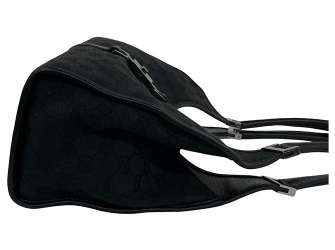 Borsa Gucci Jackie nera in pelle e tela Nero - vista 6