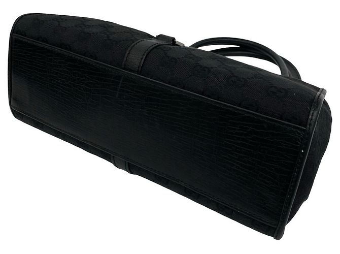 Borsa Gucci Jackie nera in pelle e tela Nero - vista 8