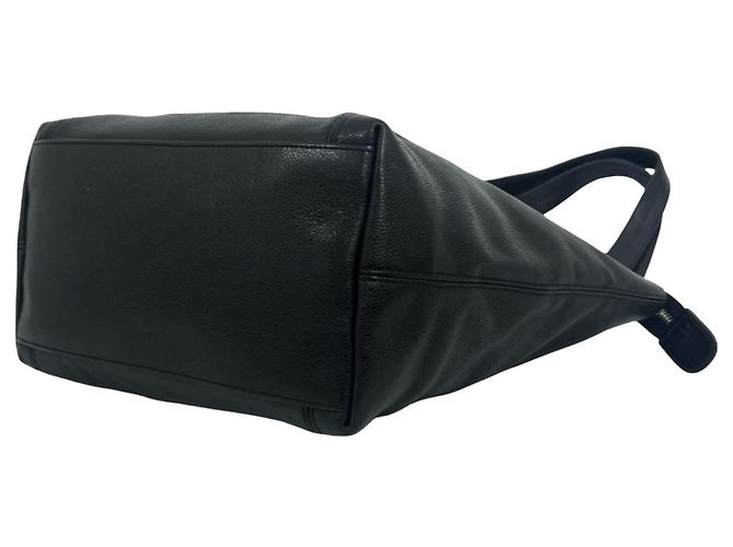 Borsa Tote Chanel Vintage Coco Mark Stitch in pelle caviar Nero - vista 8